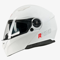 *RHINO KASK HIGHWAY WHITE GLOSS XXL + PINLOCK